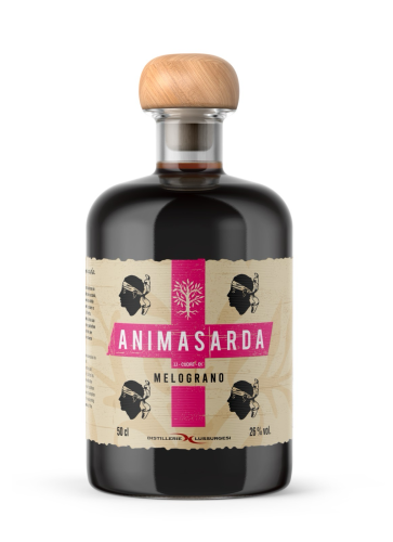 Likörflasche Granatapfel